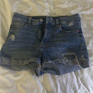 American Eagle Outfitters Distressed Blue Jean Shorts